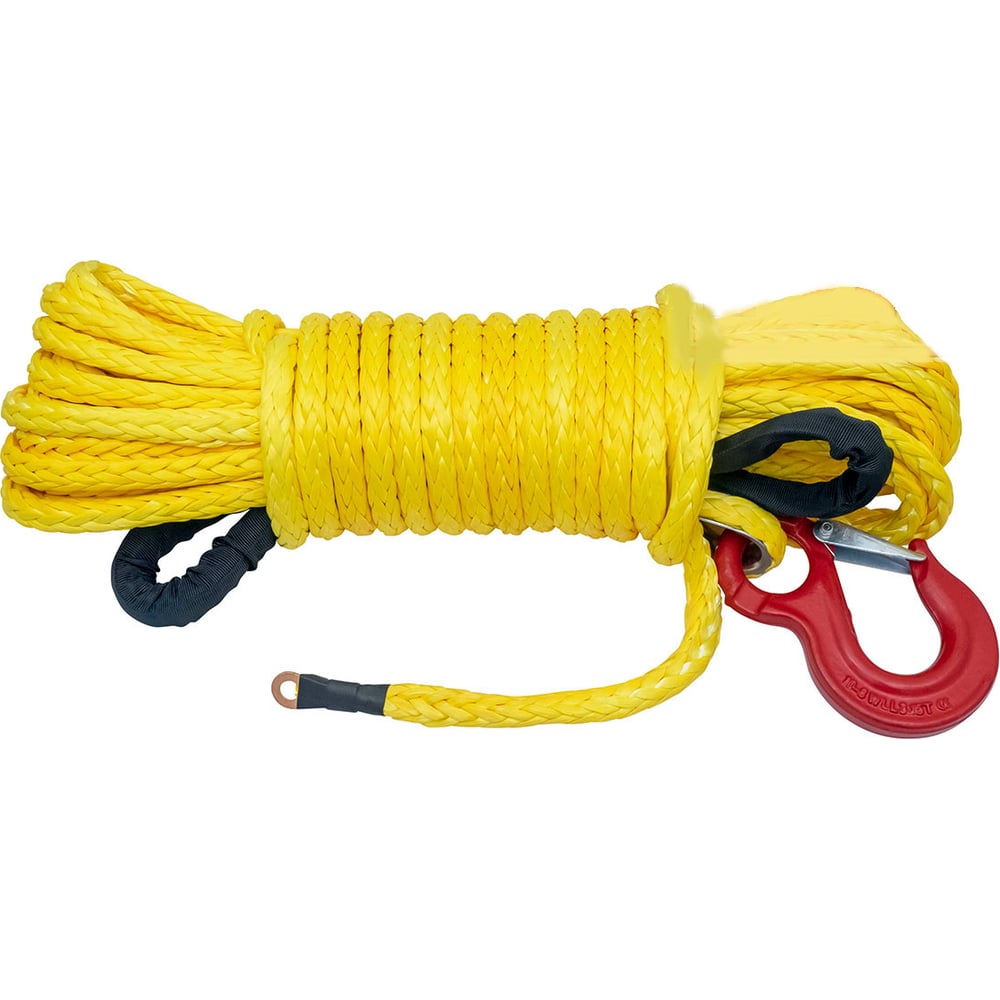 Изображение товара Синтетический трос 8 мм, 15 м для лебёдки РИФ Rope8mm15m