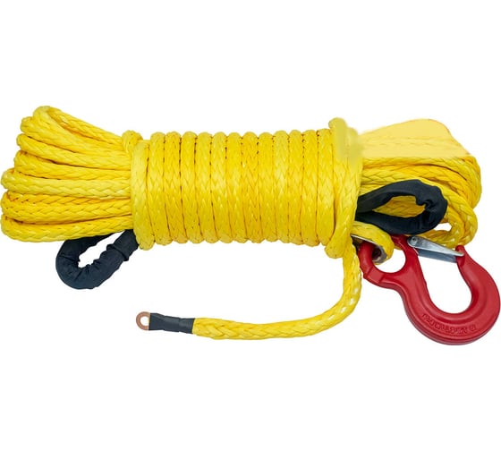 Изображение товара Трос синтетический 8 мм, 15 м, готовый для лебёдки РИФ Rope8mm15m