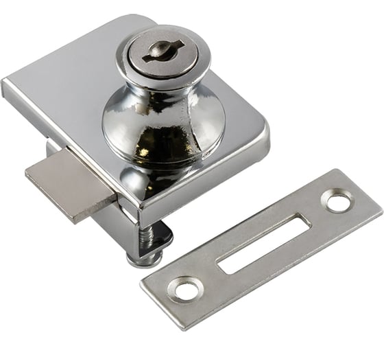 Изображение товара Мебельный замок для стеклянных дверей НОРА-М 6409 хром 8490