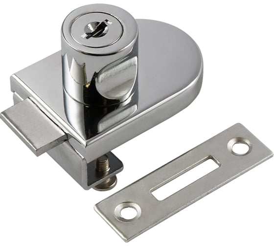 Изображение товара Мебельный замок для стеклянных дверей НОРА-М 6408 хром  8487