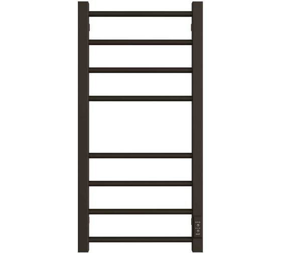 Изображение товара Электрический полотенцесушитель ДВИН S plaza neo 80/50 К диммер, квадрат, черный матовый 4656759179281