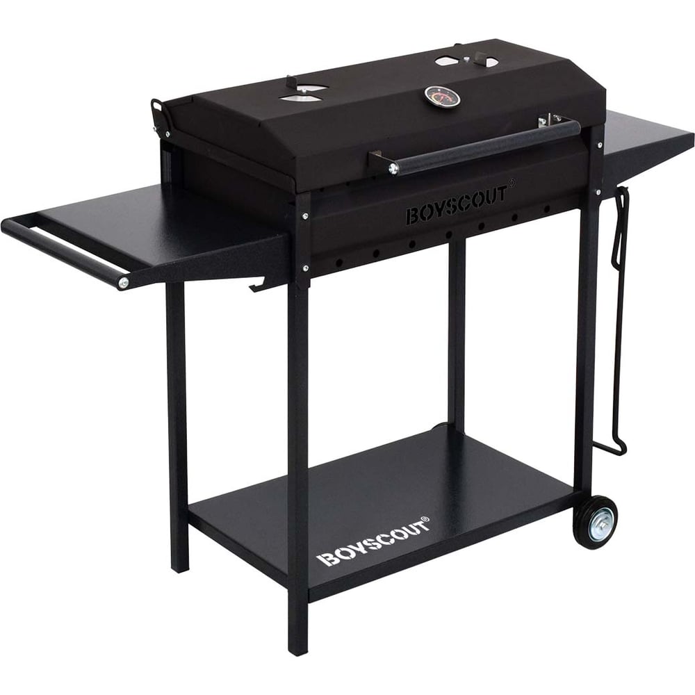 Изображение товара Мангал-гриль BOYSCOUT 1220x490x900 мм с крышкой колесами и полками