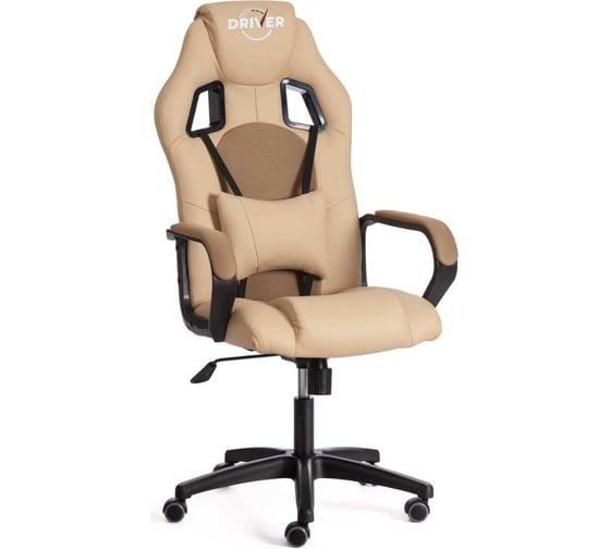 Изображение товара Кресло Tetchair driver 22 кожзаменитель/ткань, бежевый/бронза 36-34/tw-21 19295