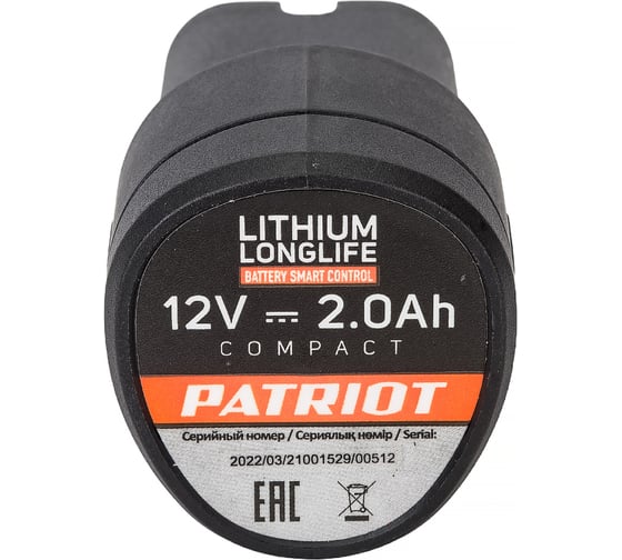 Изображение товара Батарея аккумуляторная Li-ion для шуруповертов серии The One Patriot (1165) 180201109
