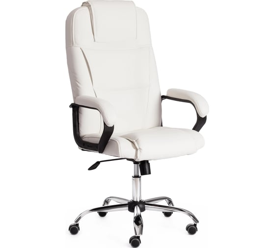 Изображение товара Кресло Tetchair bergamo 22 хром, искусственная кожа, белое 36-01 19400