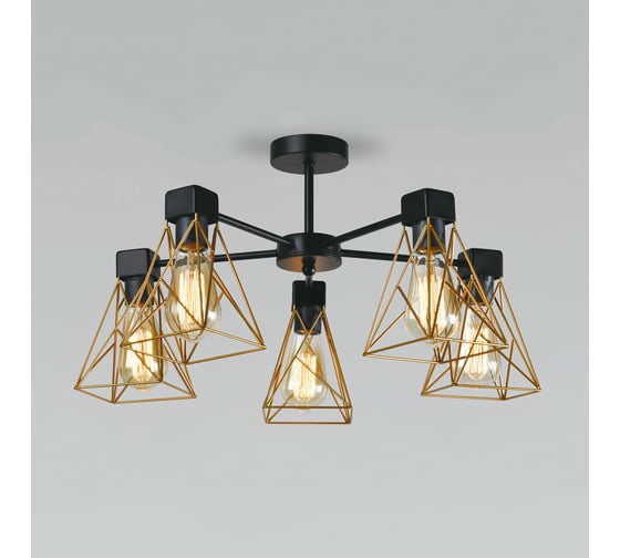 Изображение товара Потолочный светильник Eurosvet - 70107/5 / черный/латунь a061402