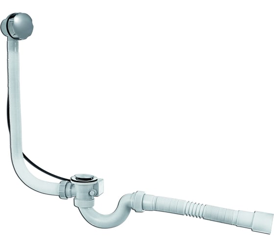 Изображение товара Слив-перелив для ванны VIRPLAST Мини Элит полуавтомат вентиль и клапан латунь 30980657