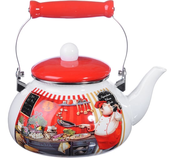 Изображение товара Эмалированный чайник VETTA Повар 2,5 л, индукция 894-442