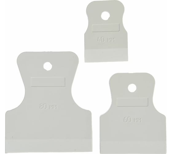 Изображение товара Набор  резиновых шпателей HEADMAN 3шт, 40-60-80мм, белые 683-121