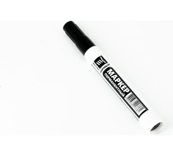 Изображение товара Перманентный маркер MosTek 4 мм, черный, круглый, пулевидный наконечник, 12 шт. 7104112