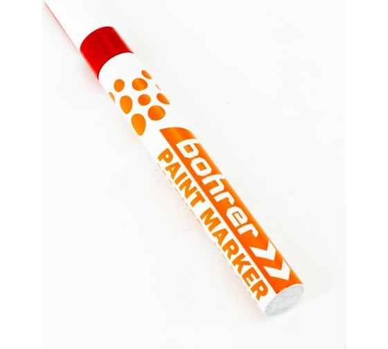 Изображение товара Маркер-краска BOHRER 2-4 мм, красный, круглый, нитро-основа, 12 шт. 41332412