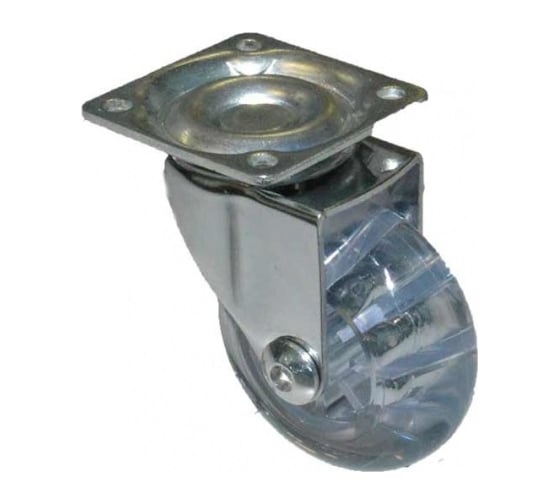 Изображение товара Мебельное поворотное колесо MFK-TORG PVC 75 мм, прозрачный 5007075