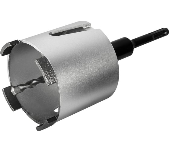 Изображение товара Коронка алмазная Профи по бетону 82 мм, SDS-plus, безударная, 4 сегмента высотой 10 мм ПРАКТИКА 908-252