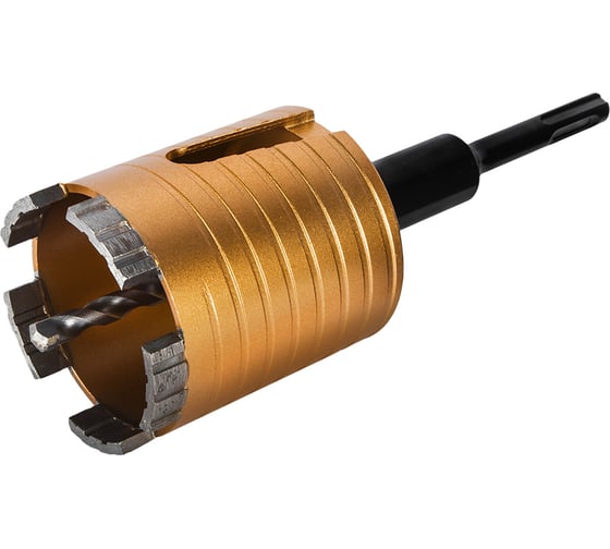 Изображение товара Коронка алмазная Эксперт по бетону 68 мм, SDS-plus, безударная, 5 турбосегментов 10 мм ПРАКТИКА 908-269