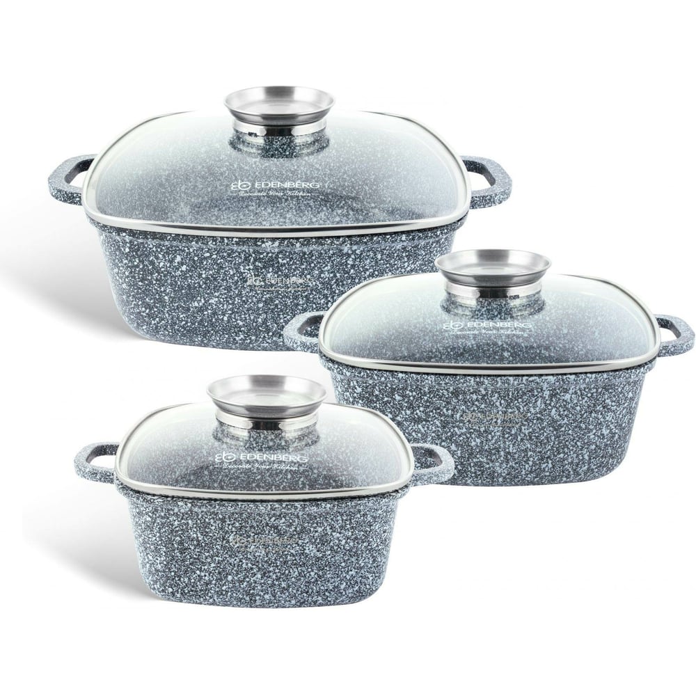 Изображение товара набор казанов EDENBERG EB-8030 6 предметов для газовых и индукционных плит