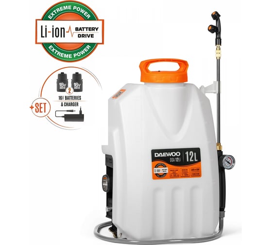 Изображение товара Аккумуляторный опрыскиватель DAEWOO DSA 12Li SET