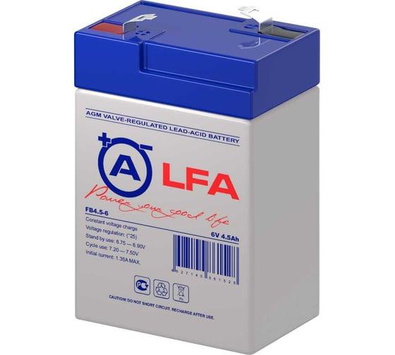 Изображение товара Аккумуляторная батарея LFA FB4.5-6 6В, 4.5 Ач УТ-00001354