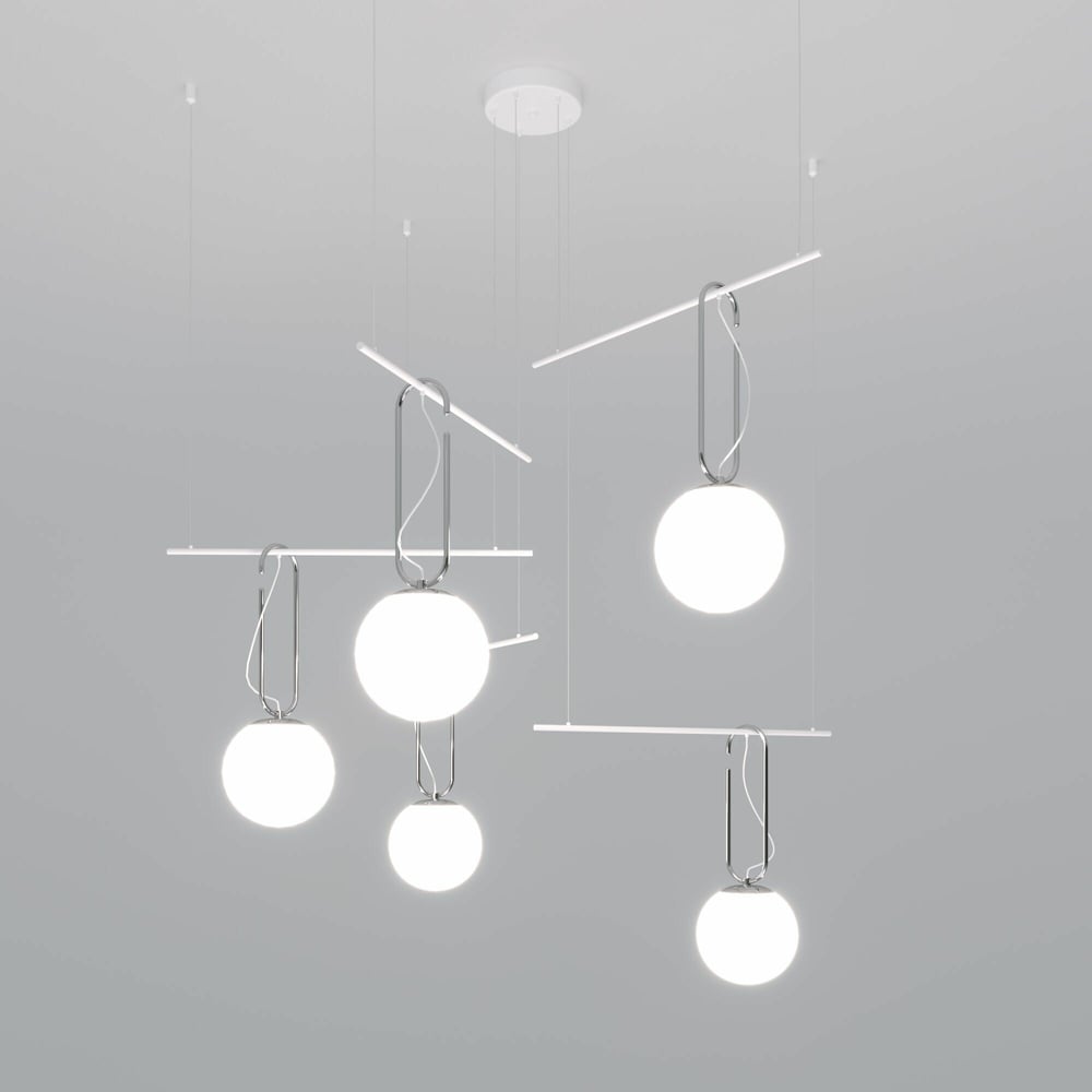 Изображение товара Подвесной светильник Eurosvet 70143/5 белый с 5 лампами