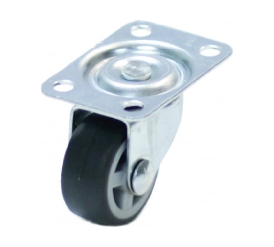 Изображение товара Мебельное поворотное колесо MFK-TORG 30 мм, серая, резина 5001030