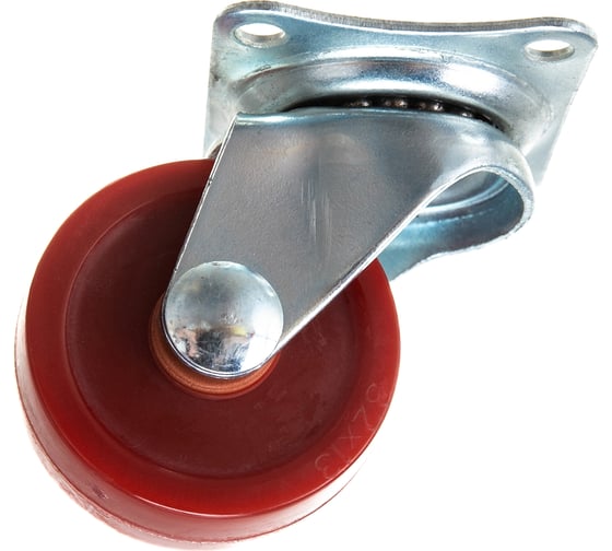 Изображение товара Мебельное поворотное колесо MFK-TORG 32 мм, красная, резина 8001030