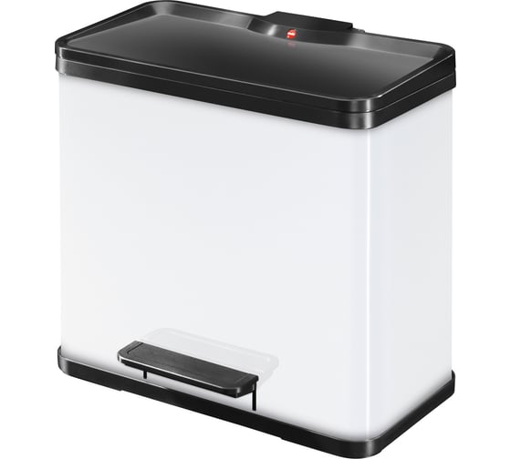 Изображение товара Мусорный контейнер Hailo Öko trio Plus L, 3х9 л, сталь, белый 0633-230