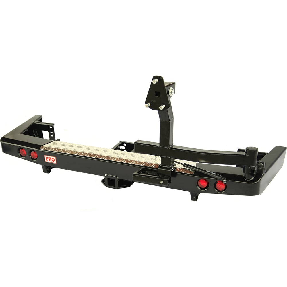 Изображение товара Силовой задний бампер РИФ для УАЗ Патриот 2015+ с фаркопом круглым и фонарями