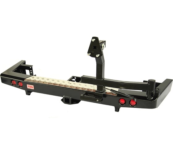 Изображение товара Силовой задний бампер РИФ УАЗ Патриот 2015+ с квадратом под фаркоп, калиткой и фонарями стандарт RIF063-21125