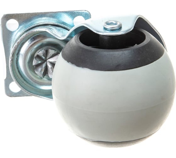 Изображение товара Мебельное поворотное колесо MFK-TORG 2109-50 шарик 50 мм, серая резина 5005050