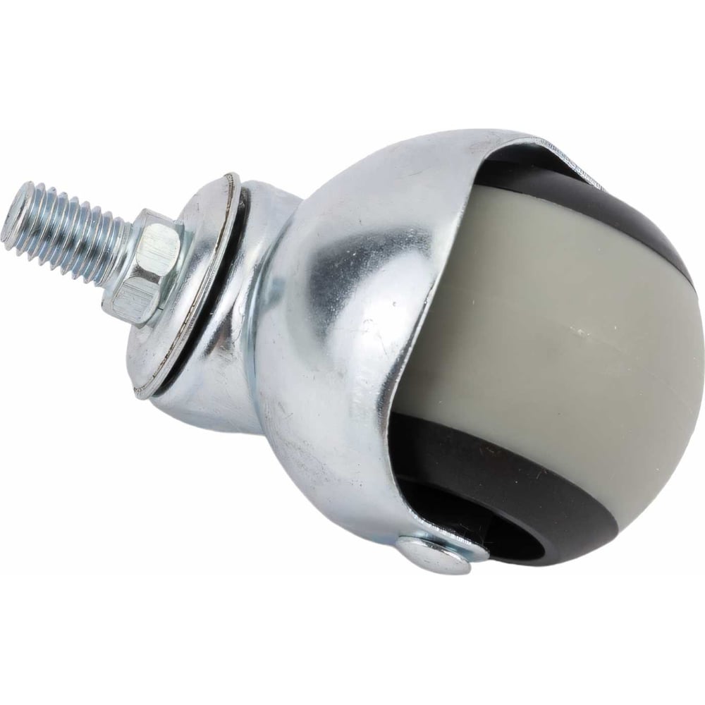 Изображение товара Мебельное колесо с шарикоподшипником и резиновым покрытием 50 мм серое