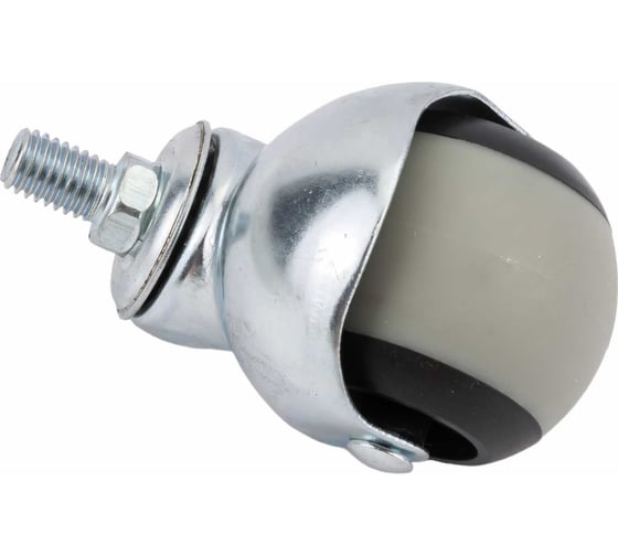 Изображение товара Мебельное поворотное колесо MFK-TORG шарик с болтом М10, 50 мм, серая резина 5006050M