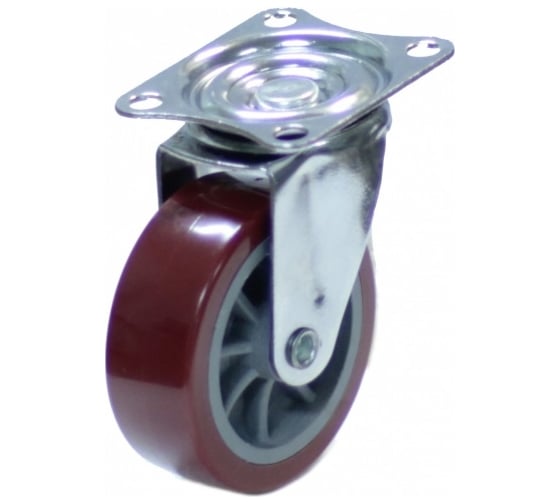 Изображение товара Мебельное поворотное колесо MFK-TORG 50 мм, красный, пластик 8001050