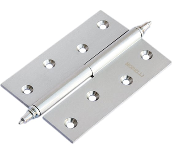 Изображение товара Латунная петля с коронкой MORELLI MB 100x70x3 SN R C -N правая, белый никель 9010229