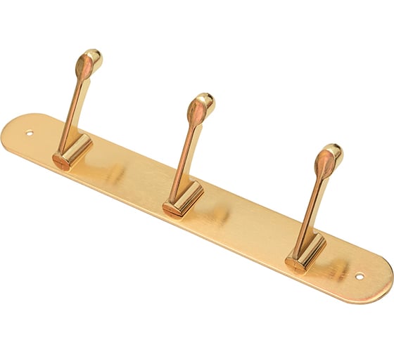 Изображение товара Вешалка Скобяной 3 крючка золото Хедер 002405