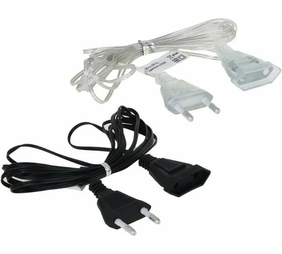 Изображение товара Удлинитель для электрических гирлянд, 3 м, ПВХ, 220В Сноубум 384-115