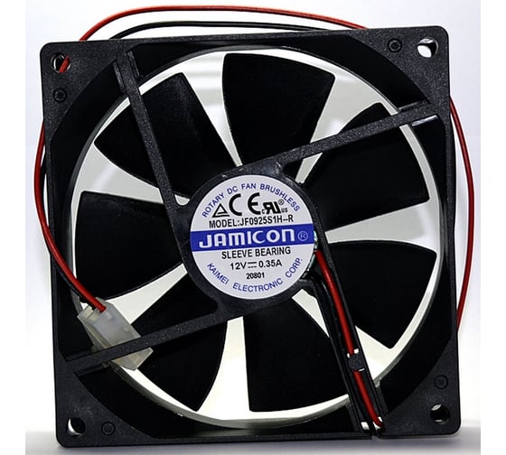 Изображение товара Вентилятор JAMICON JF0925S1H 92х92х25 12В с разъемом 2 конт.MOLEX 5239-2(PHU-2) С00034211