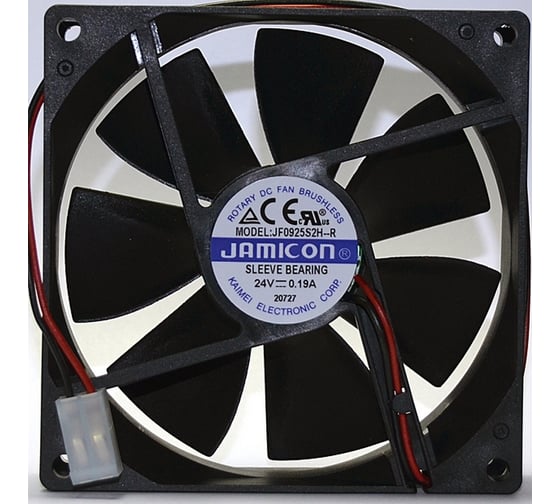 Изображение товара Вентилятор JAMICON JF0925S2H 92х92х25 24В с разъемом 2 конт.MOLEX 5239-2(PHU-2) С00034212
