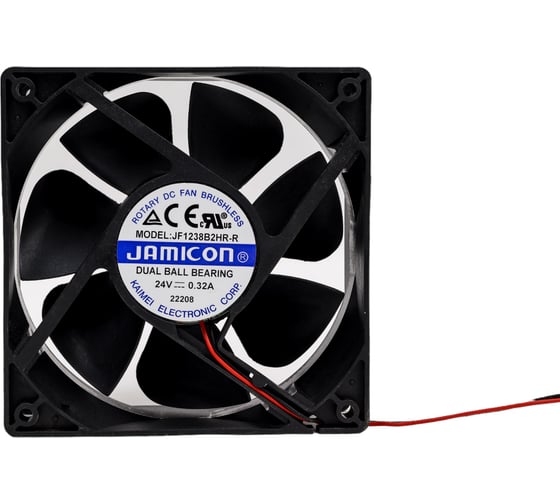 Изображение товара Вентилятор JAMICON JF1238B2HR 120х120х38 24В с разъемом 2 конт.MOLEX 5239-2(PHU-2) С00034861