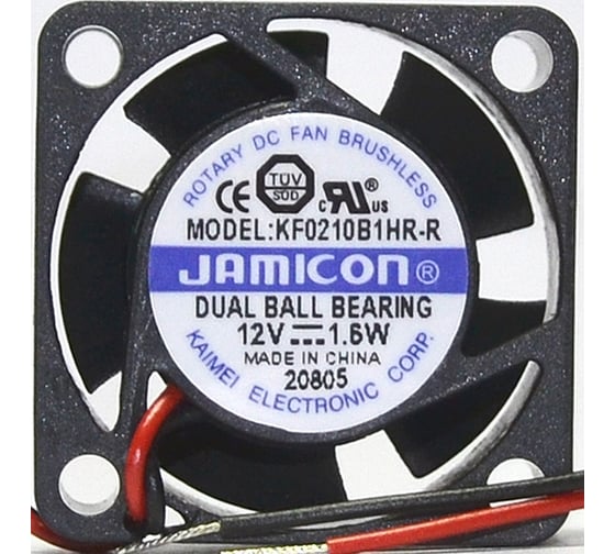Изображение товара Вентилятор JAMICON KF0210B1HR 25х25х10 12В провод С00036011