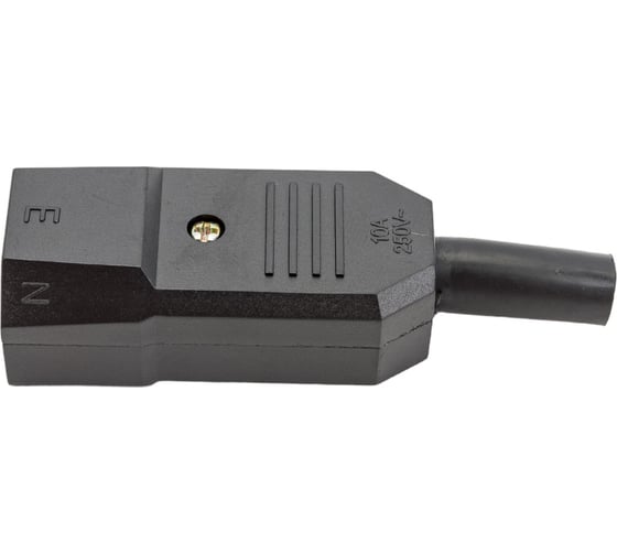 Изображение товара Сетевая вилка Pro Legend 3 PIN пластик на кабель 250V 10A, PL2298