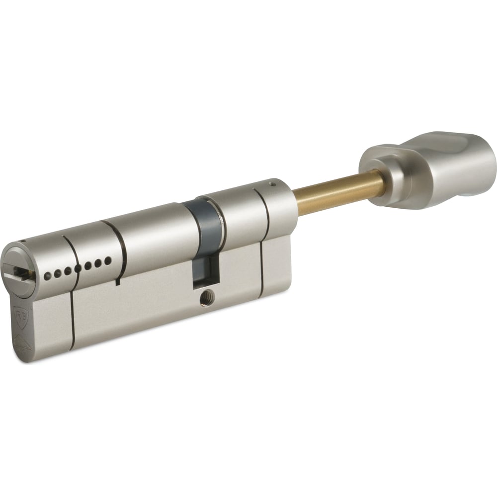 Изображение товара Цилиндр Rav Bariach Mars с ключ-штоком никель матовый высокопрочный взломостойкий