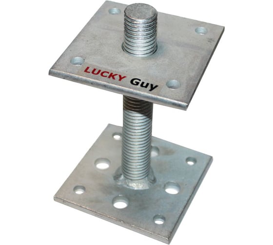 Изображение товара Регулировочный анкер лифт Lucky Guy 100x100x6 мм, М24, Н-150 мм, цинк 600 06 100100 0