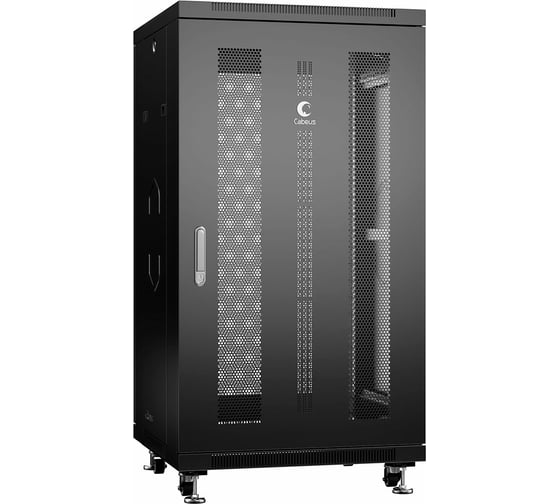 Изображение товара Монтажный телекоммуникационный напольный шкаф Cabeus 19 для оборудования 22U ND-05C-22U60/60-BK