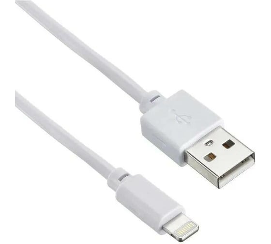 Изображение товара Кабель DIGMA LIGHT-1.2M-WH USB (m)-Lightning (m), 1.2 метра, белый, 1 штука в упаковке 1084558