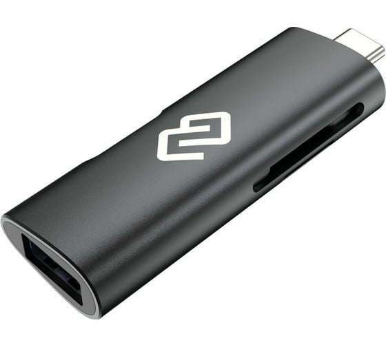 Изображение товара Устройство чтения карт памяти DIGMA Type C CR-СU2522-G серый, 1 штука в упаковке 1400343