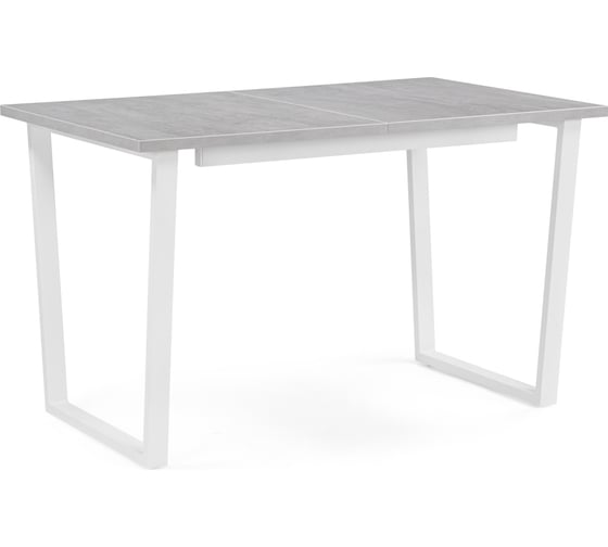Изображение товара Раскладной стол Woodville лота лофт 120 25 мм бетон/белый матовый 489648