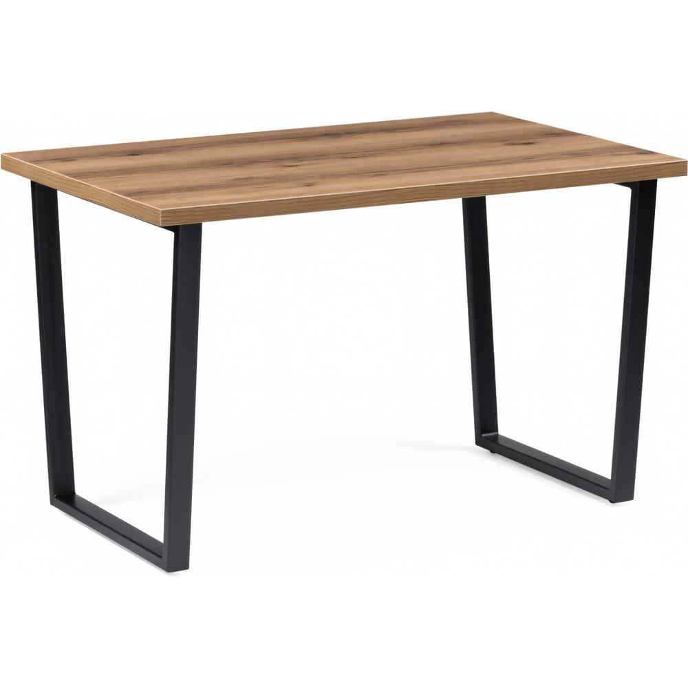 Изображение товара Стол Woodville лофт 120, дуб делано темный, черный матовый, металлический каркас