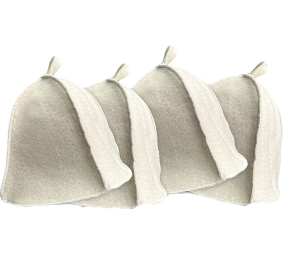 Изображение товара Набор Бацькина баня шапка для бани 4 шт. мужская и женская 10401-4-набор-ВИ