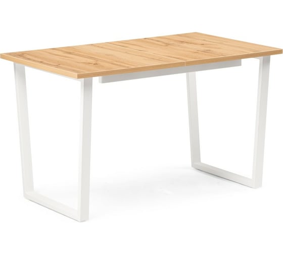 Изображение товара Раскладной стол Woodville лота лофт 120 25 мм дуб вотан/белый матовый 489670