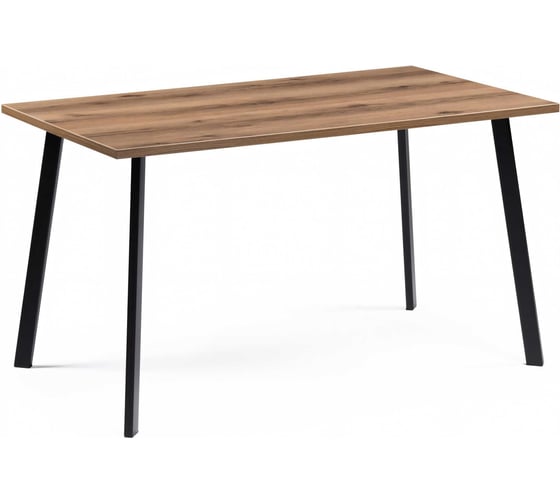 Изображение товара Стол Woodville тринити лофт 140 25 мм дуб делано темный/черный матовый 489641