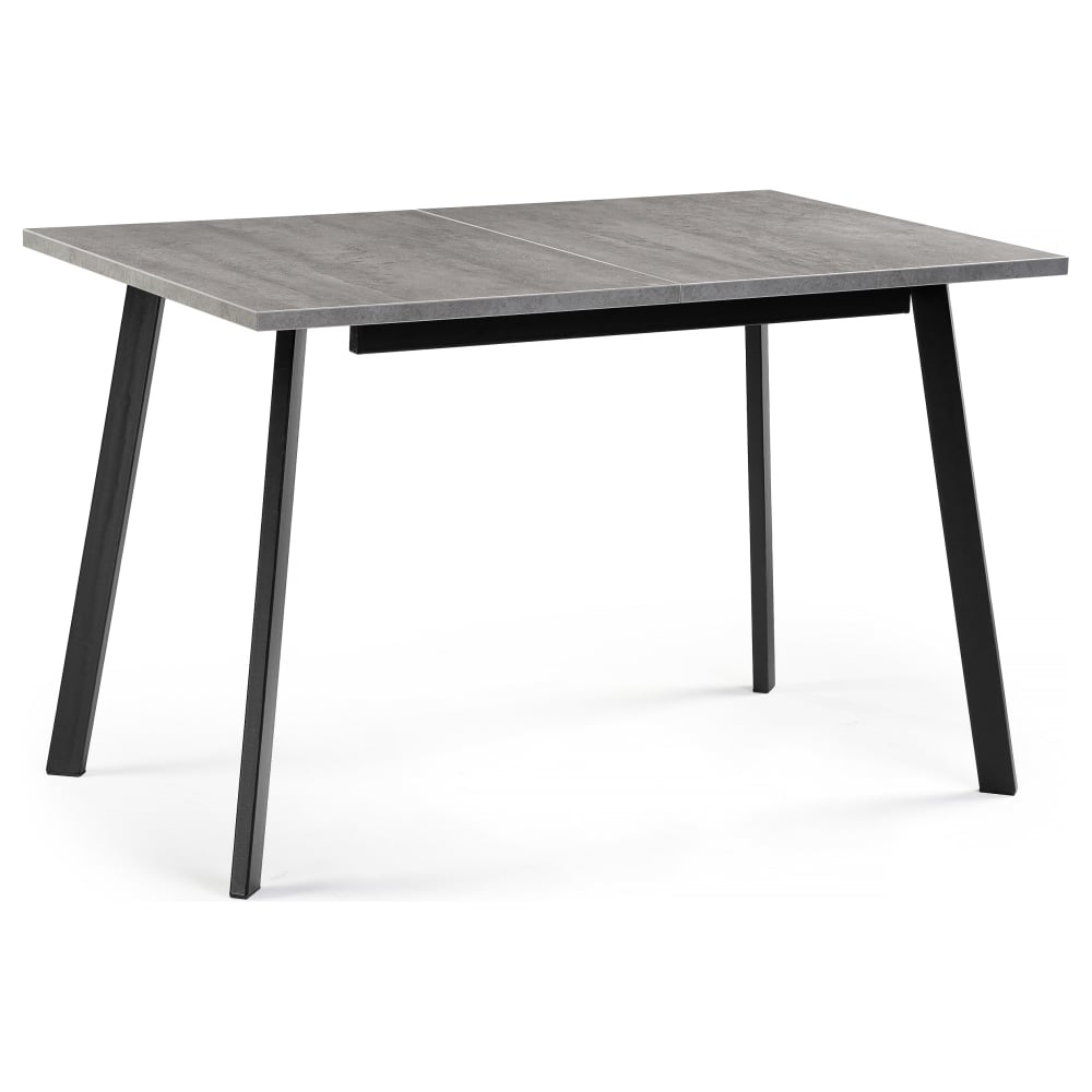 Раскладной стол Woodville, цвет бетон/черный матовый 489608 колон - фото 1